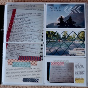 Project Life - Week 27  Left Hand Side Close Up