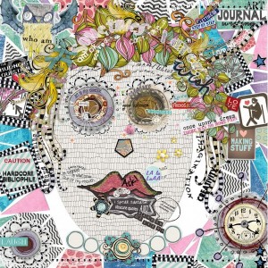 Showing My Face - August Art Journal Challenge Complete Project