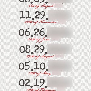 The Dates Our Lives Changed Forever