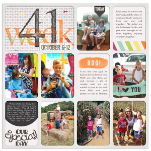 Project Life 2013 Week 41 (Left)