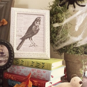 Ephemera Brushes turned Halloween Decoration