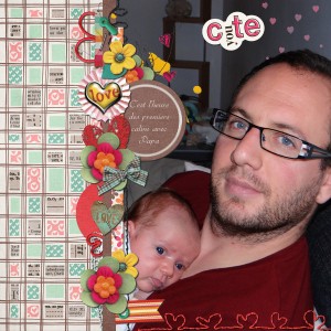 Premier calin avec Papa