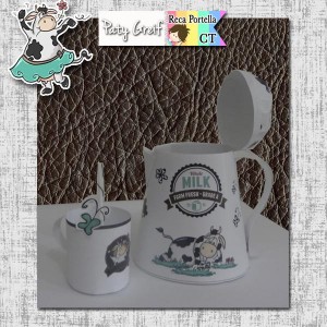 Leiteira e caneca - by Reca Portella
