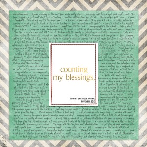 counting my blessings