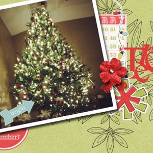 MOC 1 - Blind Scrap: December Daily Day 1 - Christmas Tree