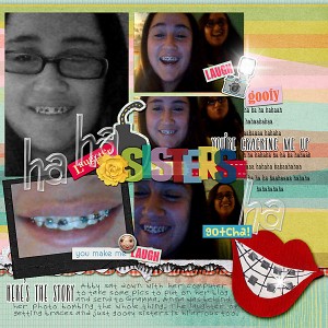 sisters photo bombed braces!