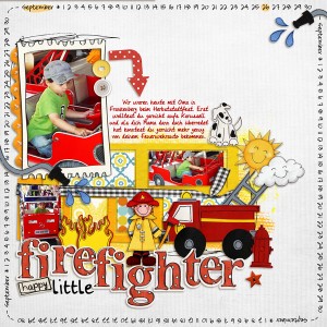 happy little firefighter