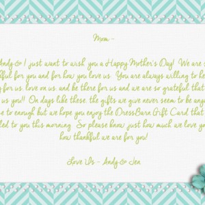 Mothers Day Card - Inside