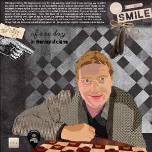 Paper portrait collage JB