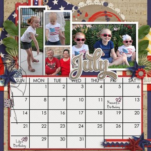 July Calendar Page