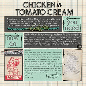 Chicken In Tomato Cream