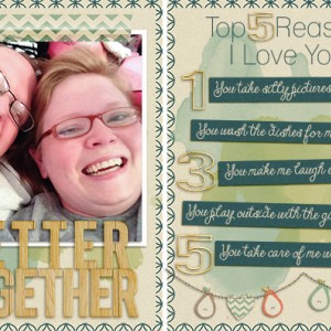 Top 5 Reasons I Love You! Project Life Card