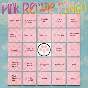 PRD bingo card