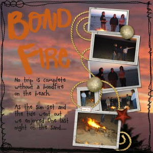 Bond Fire on the Beach
