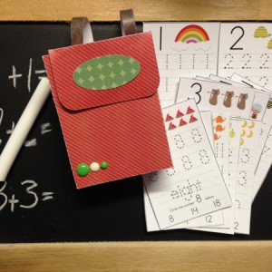 Number Flash Cards with Backpack Box