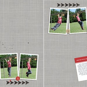 Heath on monkey bars