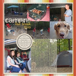 Camping- Fall Break 2010- AKA the year of the skunk!