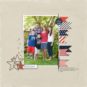 Family of five on the fourth