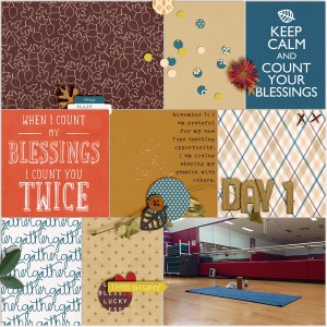 November 2013 Daily Thankful Album Page 1, Days 1