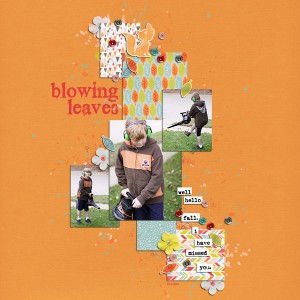 blowing leaves
