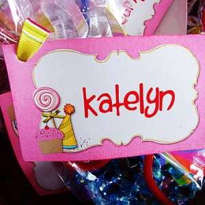 Birthday bag tags