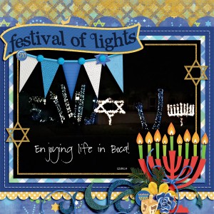 Hanukkah lights in Boca