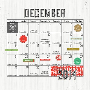 December 2014 Calendar