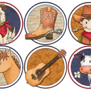 Cowboy Cupcake Toppers