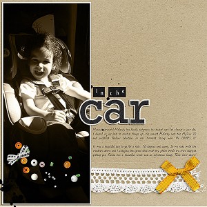 in the car
