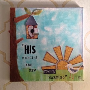 His Mercies (hybrid AJ wall art)