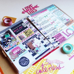 February Planners: in a SNAP album with background