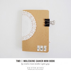 two : moleskine cahier mini book