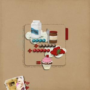 milk, choco and berry