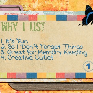 Why I List - 30 Lists March 2015