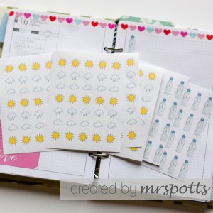 Weather and Water Planner Stickers