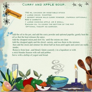 Curry and apple soup