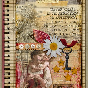 mixed media notepage