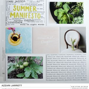 Summer Manifesto Project Life Layout