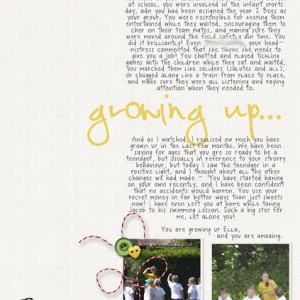 growing up
