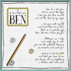 a love letter for my son