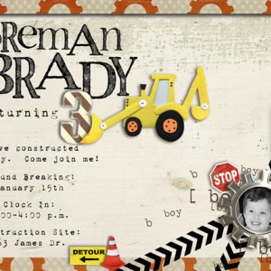Construction Birthday Invite