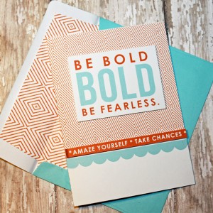 Bold card with matching envelope