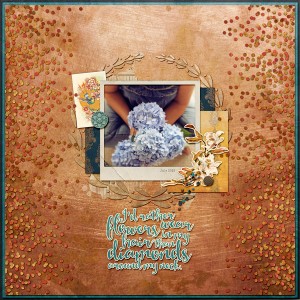 flowers over diamonds