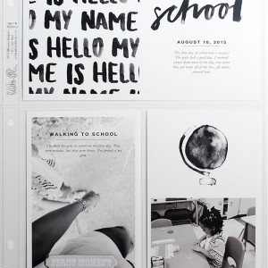 Black & White First Day of School Layout