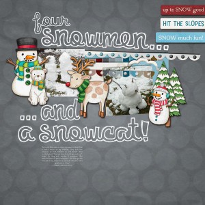 Four Snowmen And A Snowcat