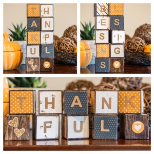 thankful home decor blocks