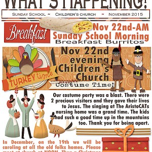 Sunday School newsletter