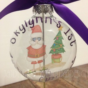 Sunny Santa Floating Christmas Bauble