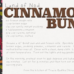 Virtual Recipe Swap - Land of Nod Cinnamon Buns