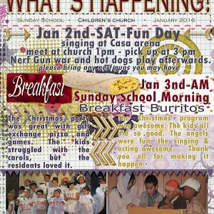 Jan 2016 Sunday School Newsletter